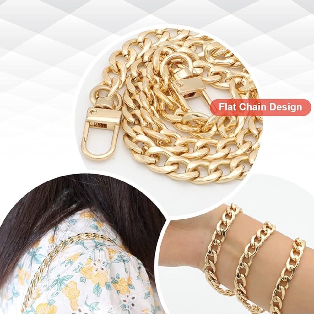 Gold Bag Chain Strap - High Quality Replacement Strap - Picture 6 of 7